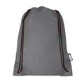 Grey - Front - Bullet Oriole Recycled Drawstring Backpack
