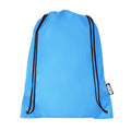 Light Blue - Front - Bullet Oriole Recycled Drawstring Backpack