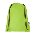 Lime - Front - Bullet Oriole Recycled Drawstring Backpack