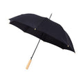 Solid Black - Front - Avenue Alina 23 Inch Auto Open Recycled PET Umbrella