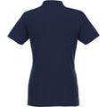 Navy - Back - Elevate Womens-Ladies Helios Short Sleeve Polo Shirt