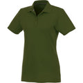 Army Green - Front - Elevate Womens-Ladies Helios Short Sleeve Polo Shirt
