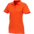 Orange - Front - Elevate Womens-Ladies Helios Short Sleeve Polo Shirt