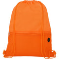 Orange - Front - Bullet Oriole Mesh Drawstring Bag
