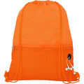 Orange - Back - Bullet Oriole Mesh Drawstring Bag
