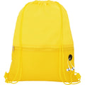 Yellow - Back - Bullet Oriole Mesh Drawstring Bag