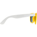 Yellow-White - Back - Bullet Unisex Adult Sun Ray Colour Block Sunglasses
