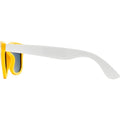 Yellow-White - Side - Bullet Unisex Adult Sun Ray Colour Block Sunglasses