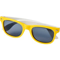 Yellow-White - Lifestyle - Bullet Unisex Adult Sun Ray Colour Block Sunglasses