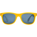 Yellow-White - Pack Shot - Bullet Unisex Adult Sun Ray Colour Block Sunglasses