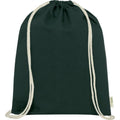 Dark Green - Front - Bullet Orissa Organic Cotton Drawstring Bag