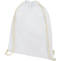 White - Front - Bullet Orissa Organic Cotton Drawstring Bag