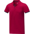 Red - Side - Elevate Mens Morgan Short-Sleeved Polo Shirt