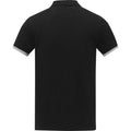 Solid Black - Back - Elevate Mens Morgan Short-Sleeved Polo Shirt