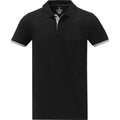 Solid Black - Front - Elevate Mens Morgan Short-Sleeved Polo Shirt