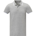 Heather Grey - Front - Elevate Mens Amarago Short-Sleeved Polo Shirt