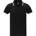 Solid Black - Front - Elevate Mens Amarago Short-Sleeved Polo Shirt