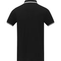 Solid Black - Back - Elevate Mens Amarago Short-Sleeved Polo Shirt