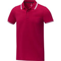 Red - Side - Elevate Mens Amarago Short-Sleeved Polo Shirt