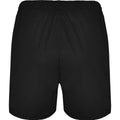 Solid Black - Back - Roly Childrens-Kids Player Sports Shorts