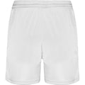 White - Back - Roly Childrens-Kids Player Sports Shorts