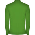 Grass Green - Back - Roly Mens Estrella Long-Sleeved Polo Shirt