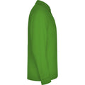 Grass Green - Side - Roly Mens Estrella Long-Sleeved Polo Shirt