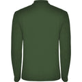 Bottle Green - Back - Roly Mens Estrella Long-Sleeved Polo Shirt