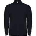 Navy Blue - Front - Roly Mens Estrella Long-Sleeved Polo Shirt