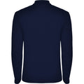 Navy Blue - Back - Roly Mens Estrella Long-Sleeved Polo Shirt