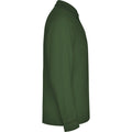 Bottle Green - Side - Roly Mens Estrella Long-Sleeved Polo Shirt