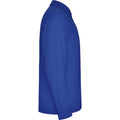 Royal Blue - Side - Roly Mens Estrella Long-Sleeved Polo Shirt