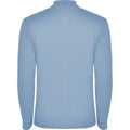 Sky Blue - Back - Roly Mens Estrella Long-Sleeved Polo Shirt