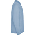 Sky Blue - Side - Roly Mens Estrella Long-Sleeved Polo Shirt