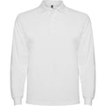 White - Front - Roly Mens Estrella Long-Sleeved Polo Shirt