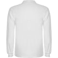 White - Back - Roly Mens Estrella Long-Sleeved Polo Shirt