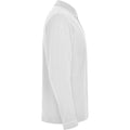 White - Side - Roly Mens Estrella Long-Sleeved Polo Shirt