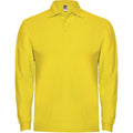 Yellow - Front - Roly Mens Estrella Long-Sleeved Polo Shirt