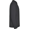 Dark Lead - Side - Roly Mens Estrella Long-Sleeved Polo Shirt