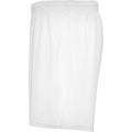 White - Side - Roly Unisex Adult Player Sports Shorts