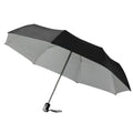 Black-Silver - Front - Bullet 21.5in Alex 3-Section Auto Open And Close Umbrella