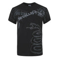 Black - Front - Metallica Unisex Adult Black Album Faded T-Shirt