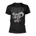 Black - Front - Deicide Unisex Adult Skull Horns T-Shirt