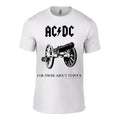 White - Front - AC-DC Unisex Adult For Those About to Rock T-Shirt