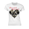 White - Front - Palaye Royale Womens-Ladies Heart T-Shirt