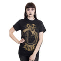 Black-Gold - Side - Cult Of Lilith Unisex Adult Emblem T-Shirt