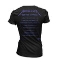 Black - Back - Metallica Womens-Ladies Ride The Lightning Tracks T-Shirt