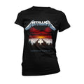 Black - Front - Metallica Womens-Ladies Master Of Puppets Tracks T-Shirt