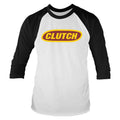 White - Front - Clutch Unisex Adult Classic Logo Long-Sleeved Baseball T-Shirt