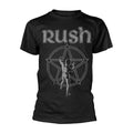 Black - Front - Rush Unisex Adult Starman T-Shirt
